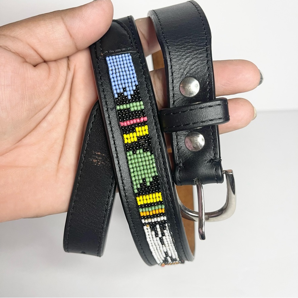Urban Outfitters Beaded Leather Belt